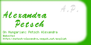 alexandra petsch business card